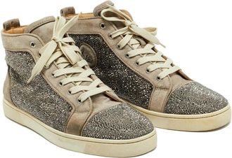 Christian Louboutin Sneakers alte con decorazione - Grigio
