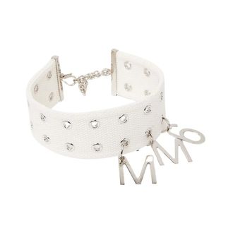 Maison Margiela Necklaces, female, White, Size: ONE SIZE Experimental Logo Pendant Chokerecklace