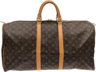 Louis Vuitton Marron Coated Canvas Boston Bag (Pre-Owned)