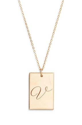 Set & Stones Stella Initial Pendant Necklace in Gold/v at Nordstrom