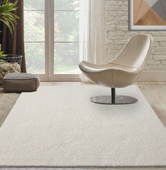 Merinos Hochflor-Teppich »Forest 340« rechteckig 25 mm Höhe Shaggy, uni meliert, sehr dicht und weich, Wohnzimmer