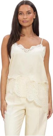 Second Female Wilina Strap Top - Dames - Tops zonder mouwen - Beige - S - Tops