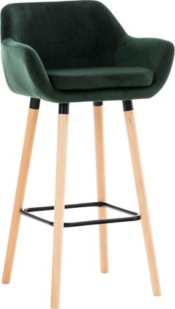 Clp Clp - Taburete De Bar Grant Terciopelo Verde