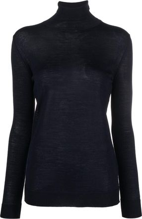 Woolrich fine-knit turtleneck top - women - Virgin Wool - S - Blue
