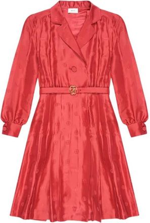 Bally Emblem Printed Silk Shirt Dress, Brand Size 42 ( US Size 6 )