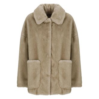 Herno Cappotto in morbida ecopelliccia - - Jackets - Donna - Beige - S