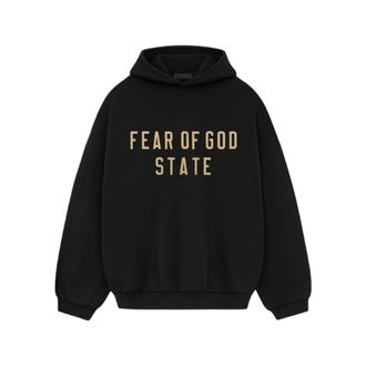 Fear of God Essentials Fleece Hoodie - male - Fear Of God - Hoodies - Black - S - Sweatshirts & Hoodies