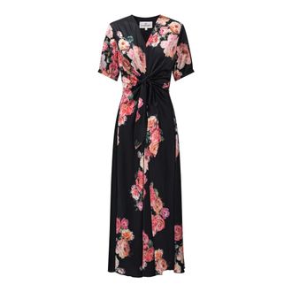 Karmamia Lily Wrap Dress - Dames - Wikkelkleedje - Zwart - L - Kleedjes