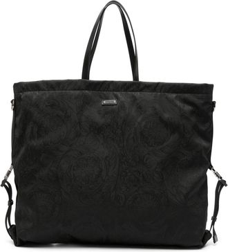 Versace Neo Nylon jacquard tote bag - men - Polyamide/ECONYL - One Size - Black