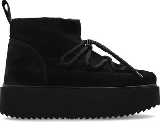 INUIKII Sneeuwlaarzen Klassiek Lage Platform - Dames - Winterlaarzen - Zwart - 41 EU - Wol - Schoenen
