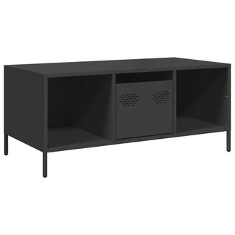 Berkfield Home Coffee Table Black 101.5x50x43.5 cm Cold-rolled Steel