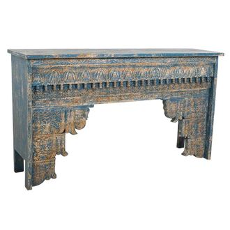 Wanderlust Deco Wanderlust Deco - Recibidor De Madera Acabado Artesanal 160x40x90h Cm