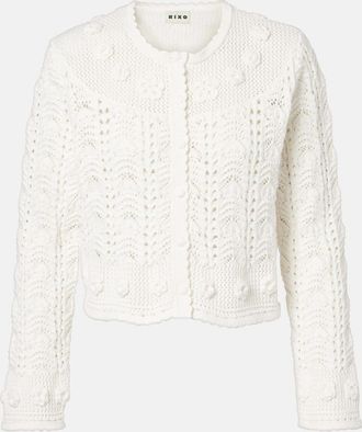 Rixo Cardigan Kyra in maglia di cotone