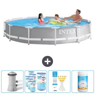 Intex Piscina Prism Frame Redonda - 366x76 Cm - 7-piezas Scb85