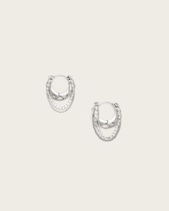 AllSaints Trudy Small Chain Hoop Earrings
