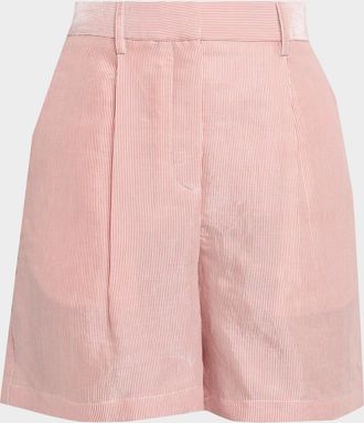 TWP Henry Pinstriped Shorts