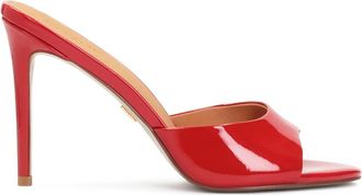 Kazar Gelakte rode hoge hakken muiltjes. Dit product valt klein uit. - Dames - Muiltjes - Rood - 35 EU - Leer - Schoenen