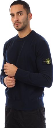 Stone Island Herenkleding Stone Island Geelong Wool Loose Fit Sweat in Navy