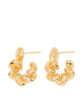 Maria Black medium Coil hoop earrings - women - 18K Gold-Plated Recycled Sterling Silver - One Size