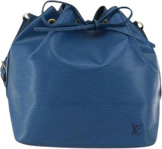 Louis Vuitton Pre-owned Leren Bucket Bag - Dames - Vintage Tas - Blauw - ONE Size - Leer - Vintage