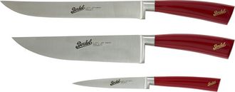 Berkel Elegance set of 3 Chef knives, red