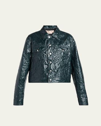 Marni Glossy Crinkled Jacker
