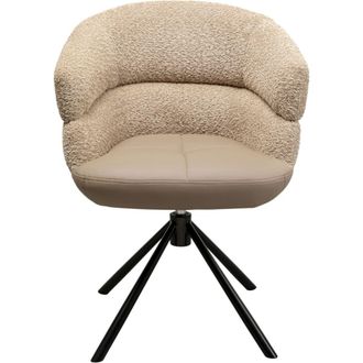 Kare Design Silla giratoria con reposabrazos tasty beige