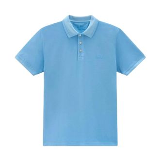 Woolrich Tops, Heren, Blauw, M, Katoen, Mackinack Polo