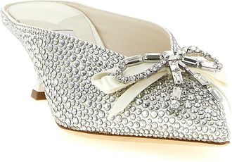 Jimmy Choo London Womens Auria Heel Silver Tencel Silk Satin