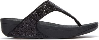 FitFlop Fitflop Lulu Glitter Womens Toe-Thongs - Black - Size UK 5