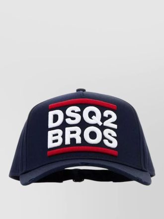 Dsquared2 cotton baseball cap curved brim design