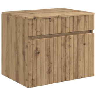 vidaXL Mueble De Ba&ntilde;o Montado En La Pared Roble Artesanal Vidaxl