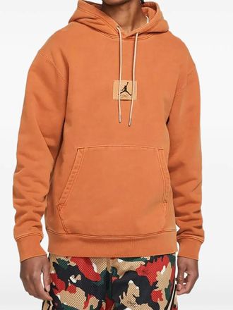 Nike Jordan logo-patch hoodie - Orange