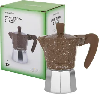 KASANOVA Caffettiera 3 tazze marrone 0 grassi