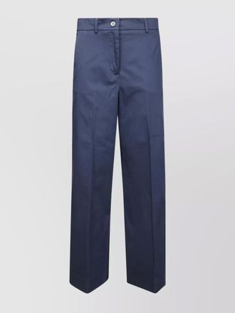 Max Mara cotton long trousers featuring pockets