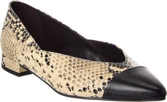 Bruno Magli Parma Snake-Embossed Leather Flat