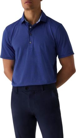 Greyson Saranac Stripe Golf Polo in Dart/Maltese Blue at Nordstrom, Size Xx-Large