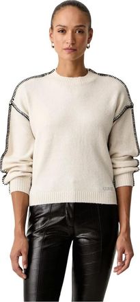 Guess Amelie Gebreide Trui - Dames - Truien - Beige - Maat: XS Wol