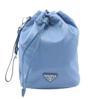 Prada Pre-owned Bucket Bags, unisex, Blue, Size: ONE SIZE Pre-owned Re-Nylon Saffiano crossbody bag