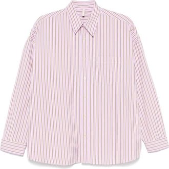 Sunflower Roze Bloemenoverhemd Lange Mouw - Heren - Casual Overhemden - Roze - XL - Overhemden