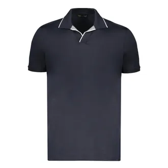 Paul & Shark Paul & Shark, Polo Shirts, male, Blue, Size: 2XL Polo with Ribbed Collar