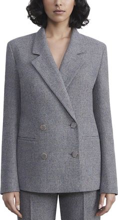 Lafayette 148 New York Double Breasted Wool-Blend Blazer