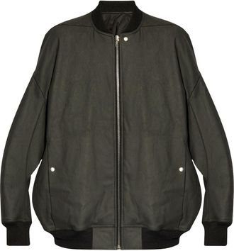 Rick Owens elongated bomber jacket - men - Elastane/Rubber/Cotton - 52 - Grey