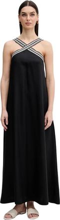 Gaud&igrave; Kleedjes, Dames, Zwart, S, Polyester, Mouwloze Maxidress