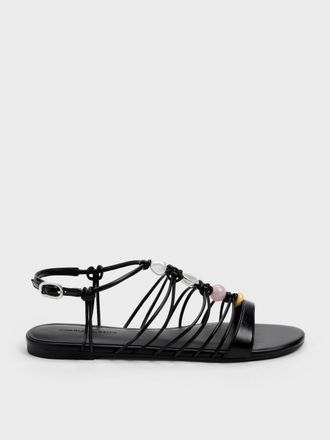 Charles & Keith Georgie Bead Strappy Sandals
