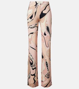 Pucci Orchidee jersey wide-leg pants