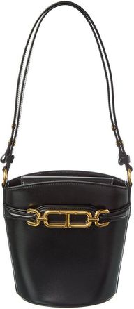 Tom Ford Logo Small Leather Bucket Bag