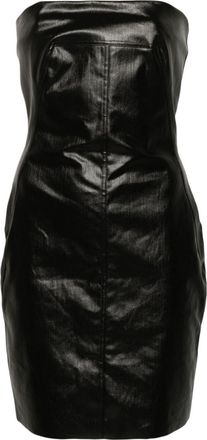 Rick Owens Bustier mini dress - women - Elastomultiester/Rubber/Cotton/Polyamide/Spandex/Elastane - 42 - Black