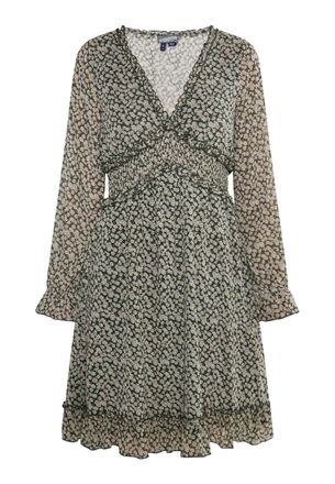 Dreimaster Dreimaster Jurk Dames Groen/beige