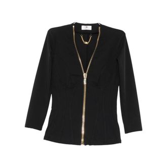 Elisabetta Franchi Dubbelrijige Blazer - Dames - Blazers - Zwart - S - Jassen